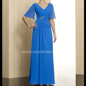 Val Stefani Cocos Brown Maxi Dress with Embellished Waist